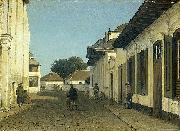 Jan Weissenbruch Een straatje in het oude gedeelte van Batavia china oil painting artist